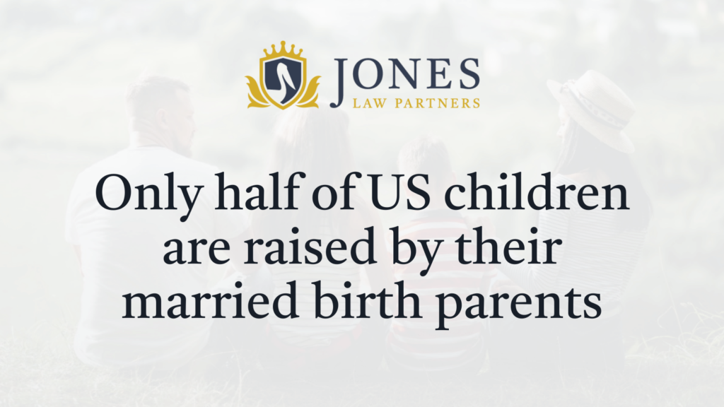 Only half of US children are raised by their married birth parents - Jones Law Partners - alexandria louisiana