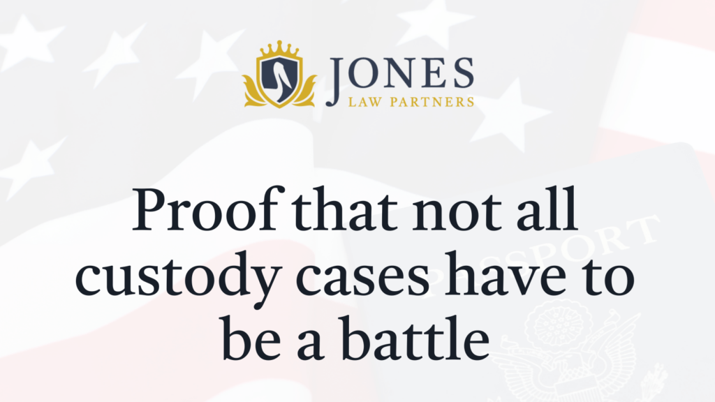 Proof that not all custody cases have to be a battle - Jones Law Partners - alexandria louisiana