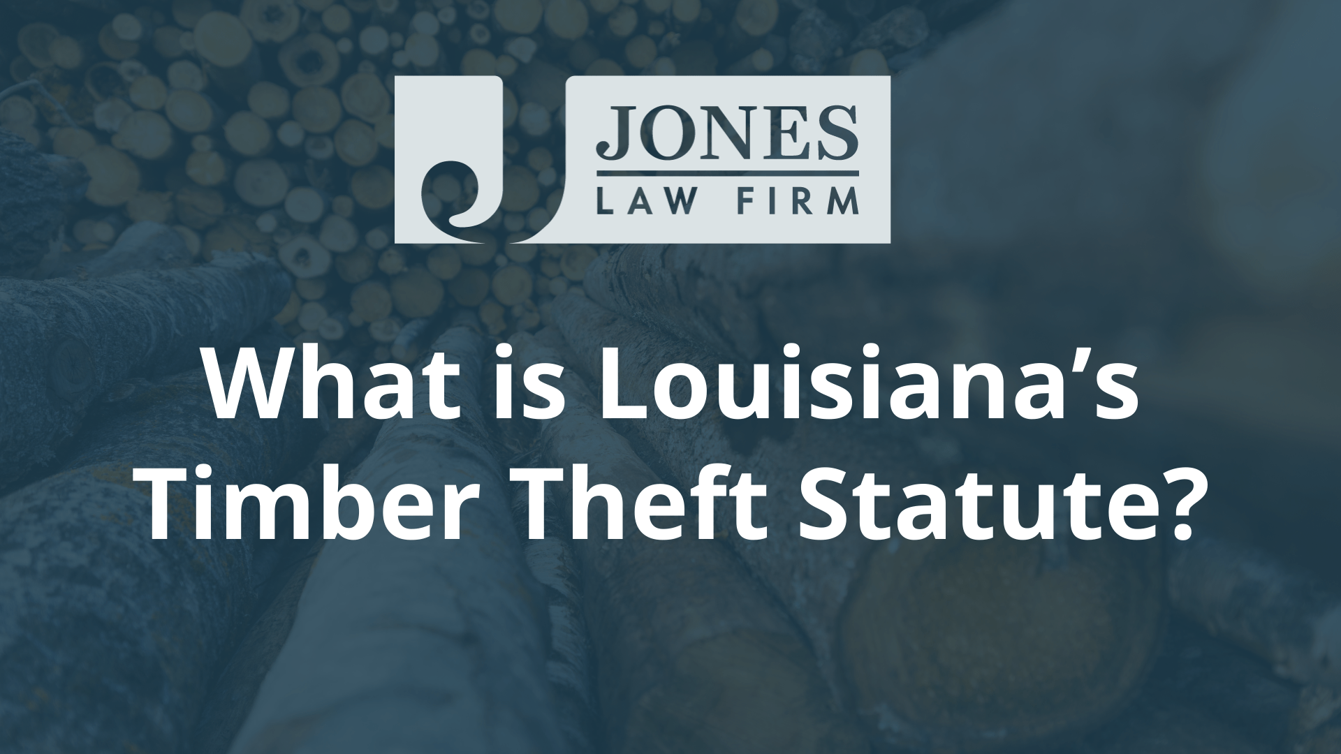 What is Louisiana’s Timber Theft Statute - jones law firm - louisiana