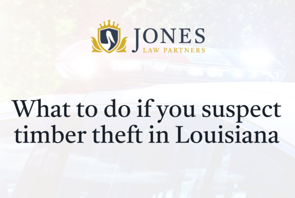 What to do if you suspect timber theft in Louisiana - Jones Law Partners - alexandria louisiana