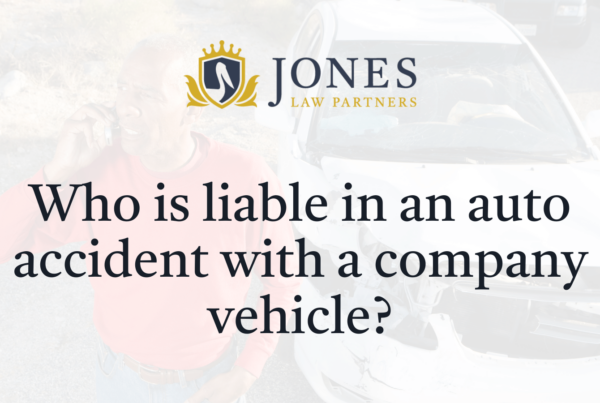 Who is liable in an auto accident with a company vehicle - Jones Law Partners - alexandria louisiana